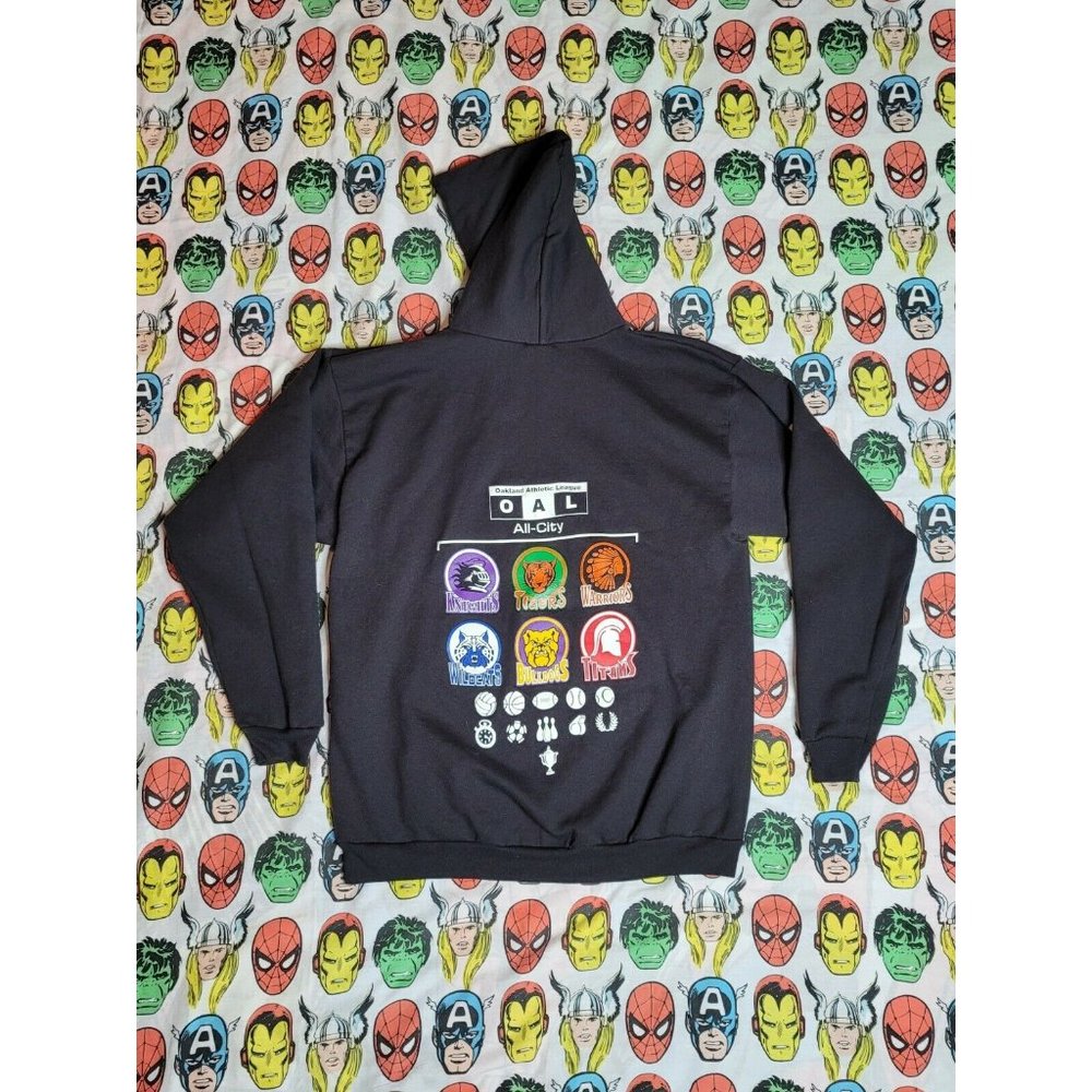 Oakland Athletic League Hoodie Large 90s Skater Hiphop Streetwear Graffiti Hype
